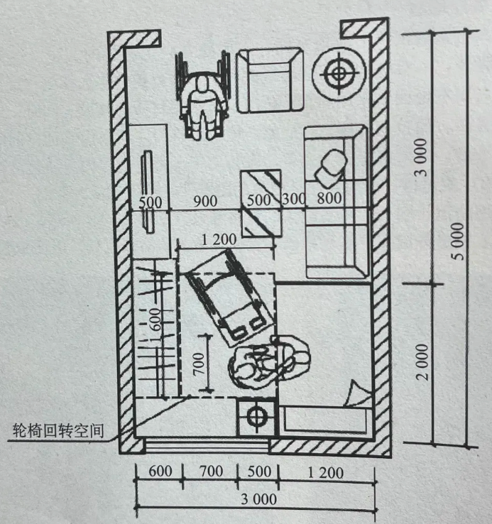 适老化客厅改造设计 养老房装修设计